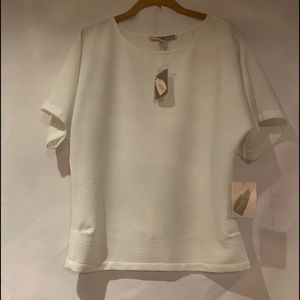 Forever 21 White Texture Pattern Top Size XS